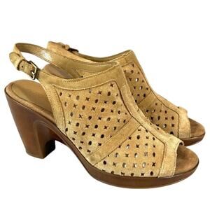 Aerosoles Suede Leather Sandals Womens Size 8 Open Toe Shoes